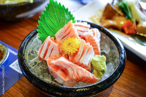 salmon, sashimi