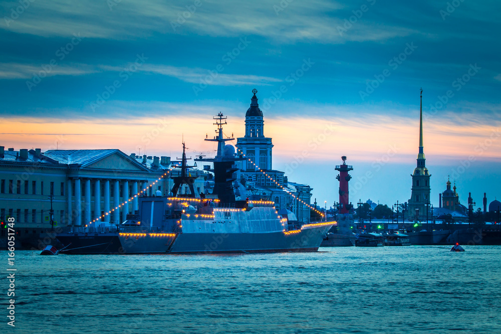 Naklejka premium St. Petersburg. Day Military Navy.