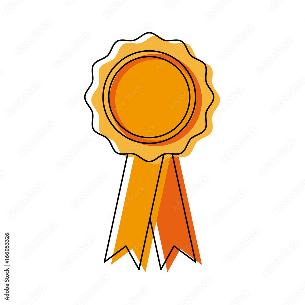 badge with ribbons winner medal badge with ribbons winner medal