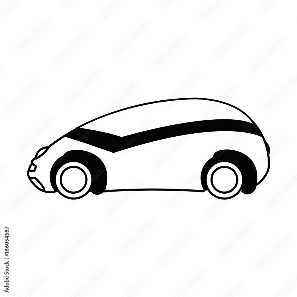 Fototapeta premium futuristic car vehicle smart autonomous side view