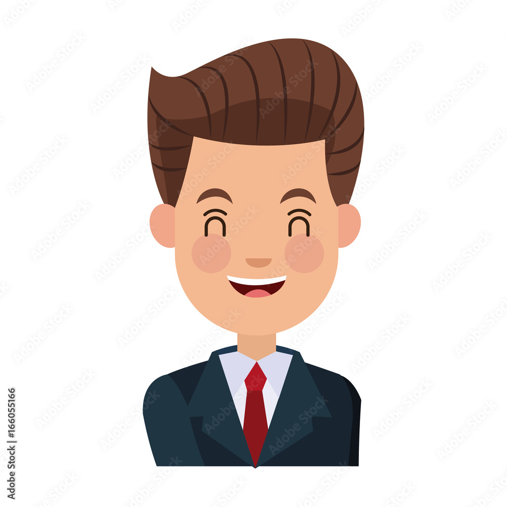 businessman character cheerful portrait people businessman character cheerful portrait people