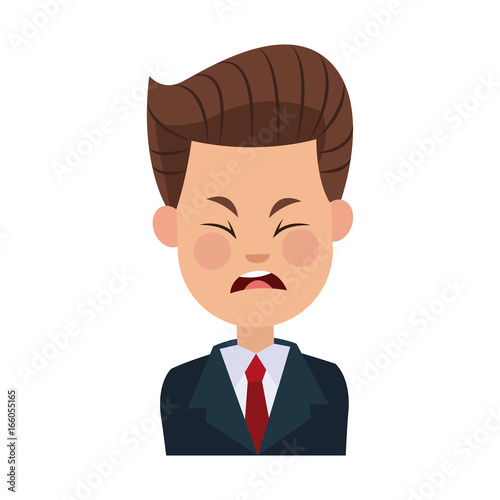 businessman character sad people problem