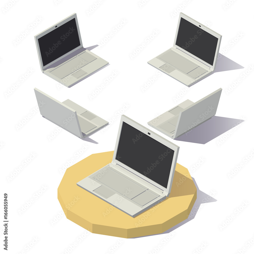 Vector low poly notebook Vector low poly notebook
