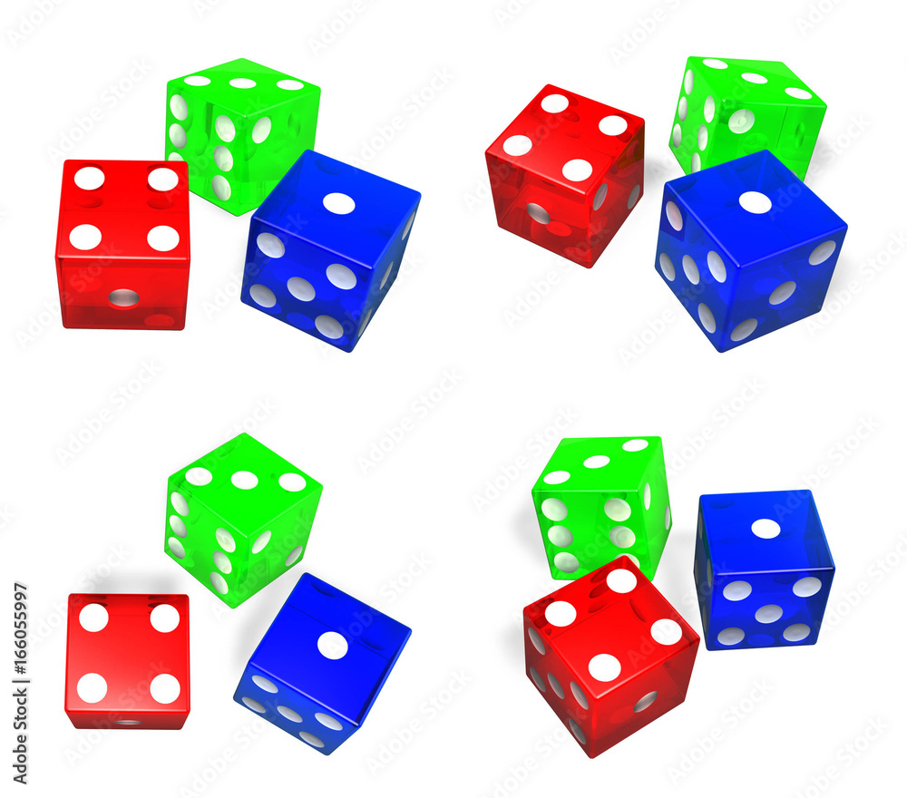 3D Dice icon tricolor. 3D Icon Design Series. 3D Dice icon tricolor. 3D Icon Design Series.