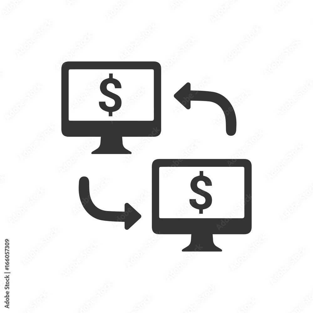 Online Money Transfer Icon Online Money Transfer Icon