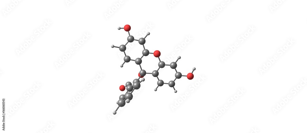 Obraz premium Fluorescein molecular structure isolated on white