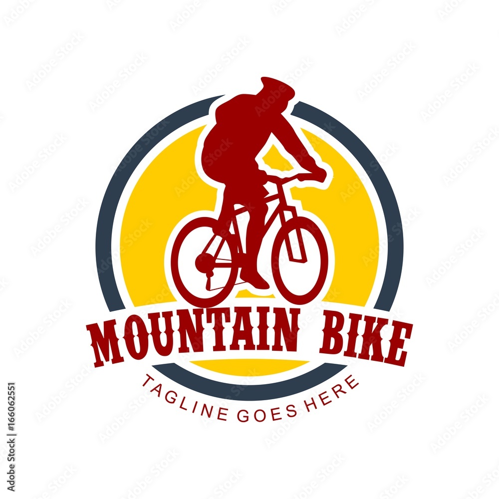 Obraz premium Unique Mountain Bike Illustration Logo