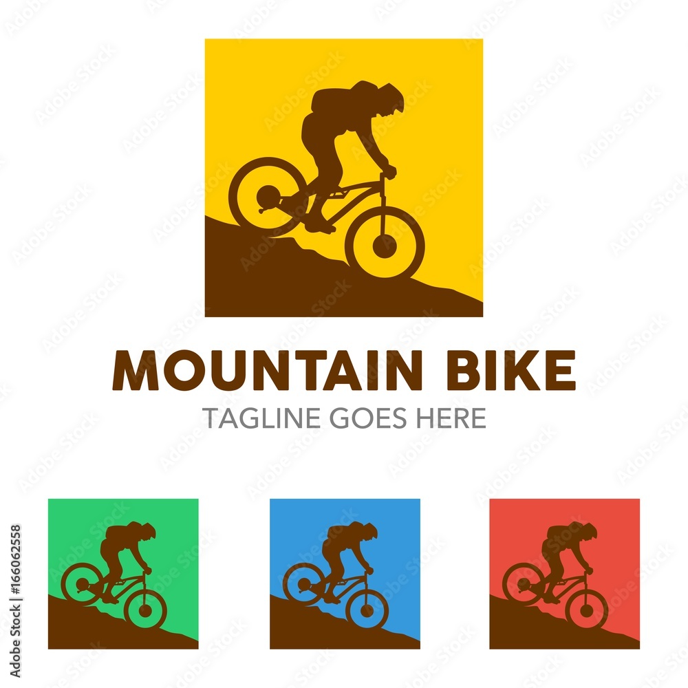 Fototapeta premium Unique Mountain Bike Illustration Logo