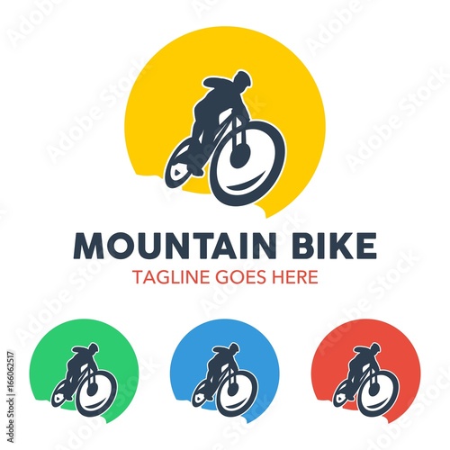 Unique Mountain Bike Illustration Logo