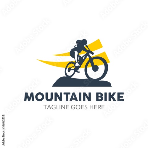 Unique Mountain Bike Illustration Logo