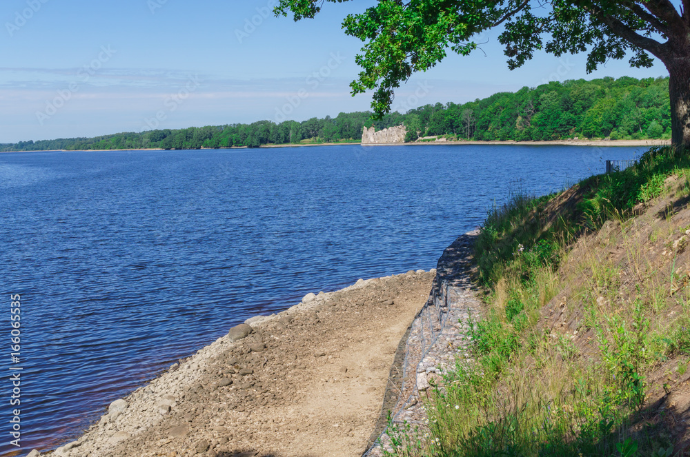 The bank of the Daugava River near Koknese, in Latvia. July 2017.