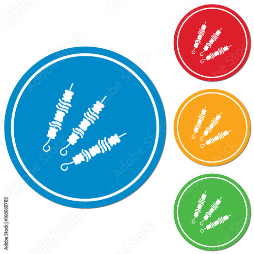 Grilled kebab icon