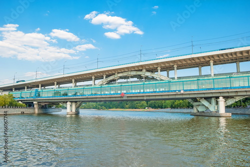 Moscow. Metro bridge over Moscow River