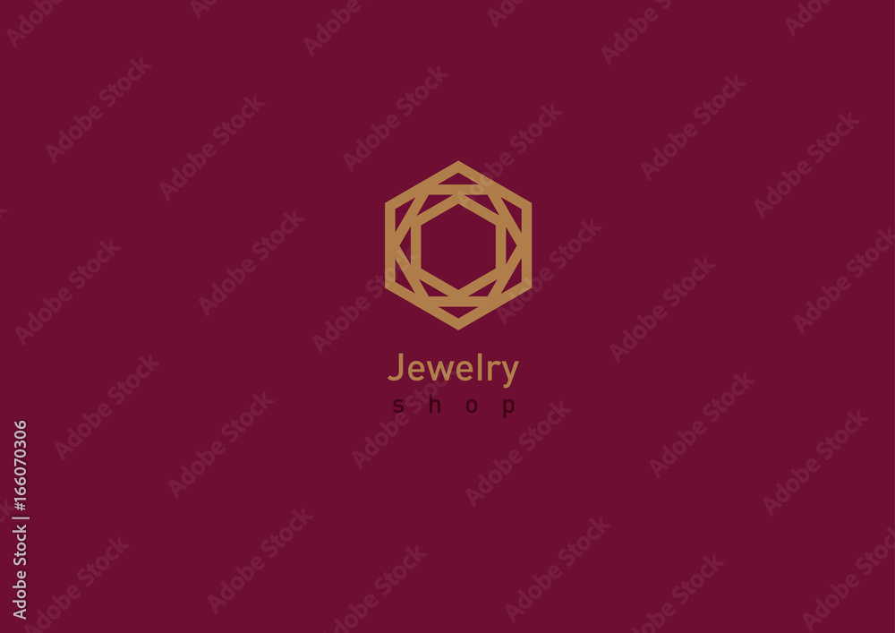 Creative abstract logo, a geometric pattern jewelry store