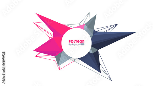 Abstract colorful geometric polygon background, can be used for wallpaper, template, poster, backdrop, book cover, brochure, leaflet, flyer, vector illustration