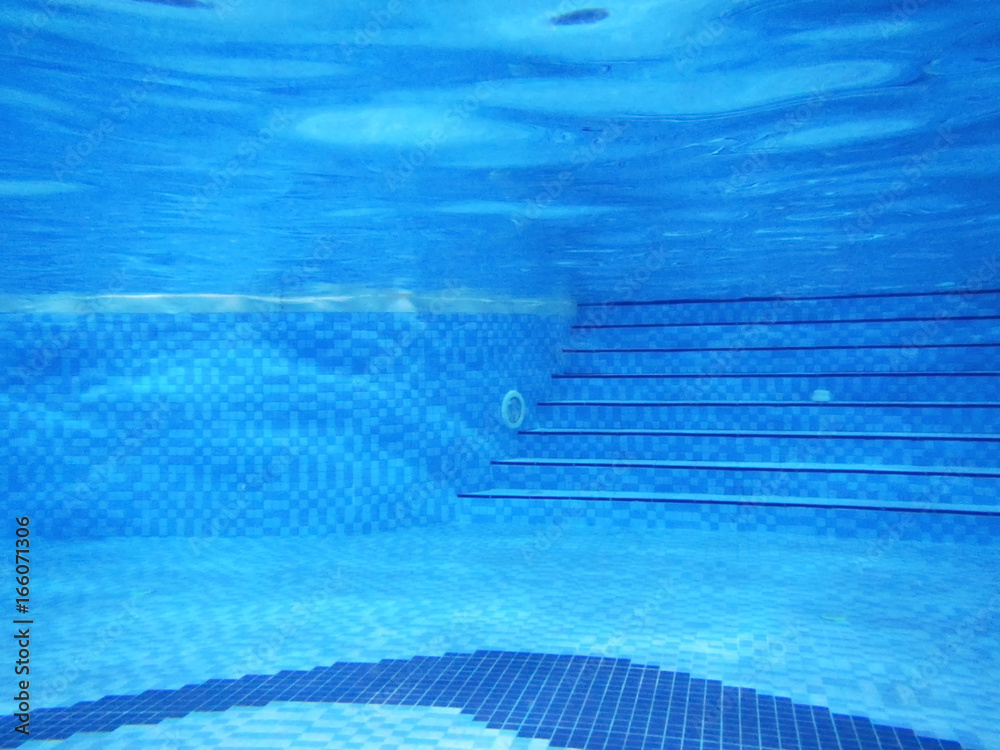 View of swimming pool underwater