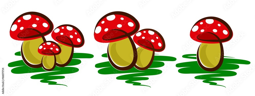 Logo of forest mushrooms. Logo of forest mushrooms.