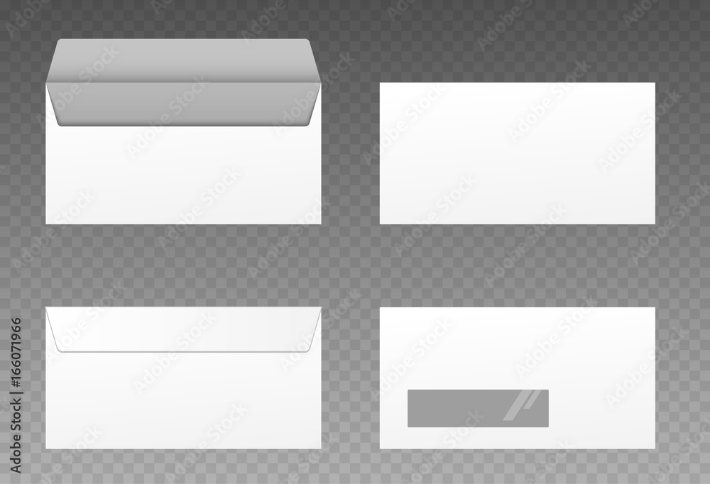 Blank envelope business card design. Empty letter document isolated Blank envelope business card design. Empty letter document isolated