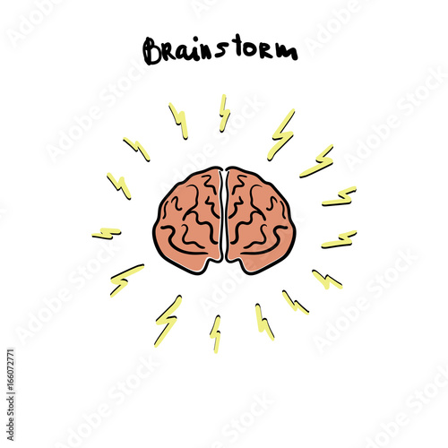 Brainstorming creative idea.