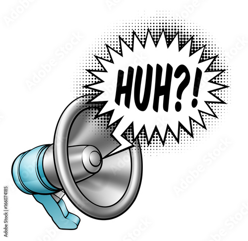 Megaphone Speech Bubble Concept