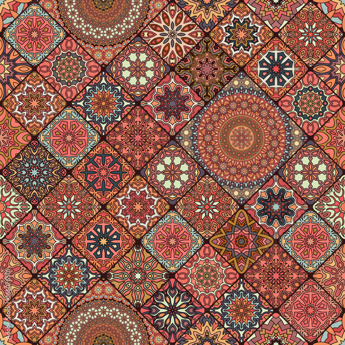 Seamless pattern. Vintage decorative elements. Hand drawn background. Islam, Arabic, Indian, ottoman motifs. Perfect for printing on fabric or paper.