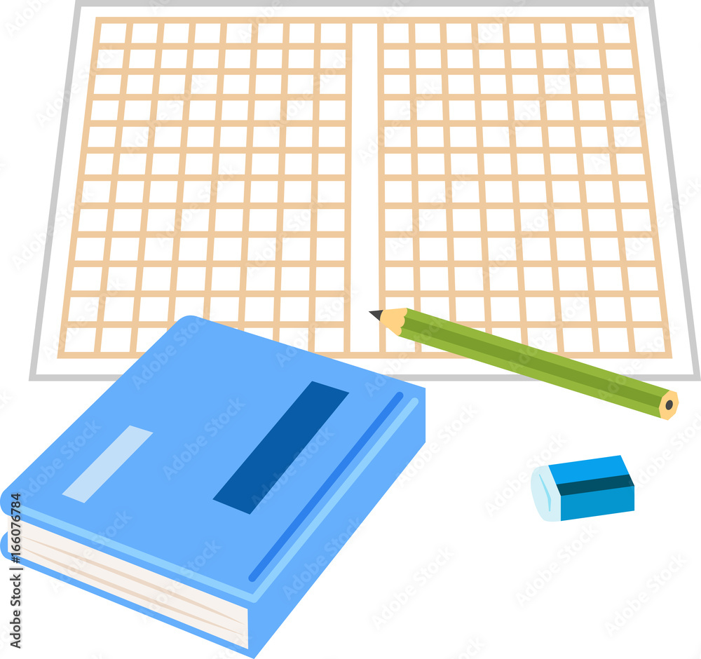 読書感想文 本と原稿用紙 Stock Vector Adobe Stock