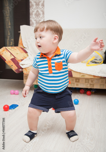 cute happy baby dancing