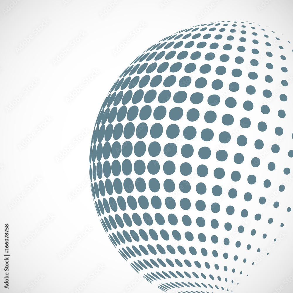 Vector halftone sphere design element Vector halftone sphere design element