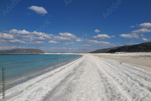 Landscape view over Lake Salda at Burdur, Turkey.