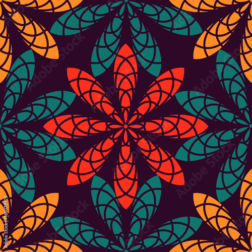 Abstract Flower Seamless Pattern