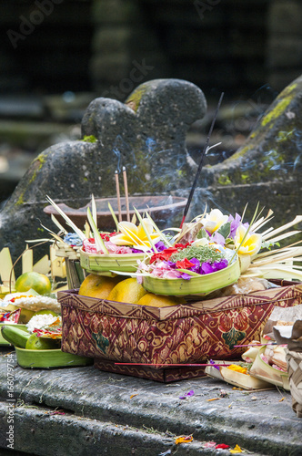 Balinese Traditional Offering hinduism buddhism religion photo