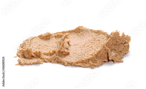 Liver pate isolated on white background