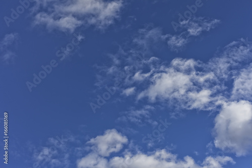 Clouds in the blue sky.