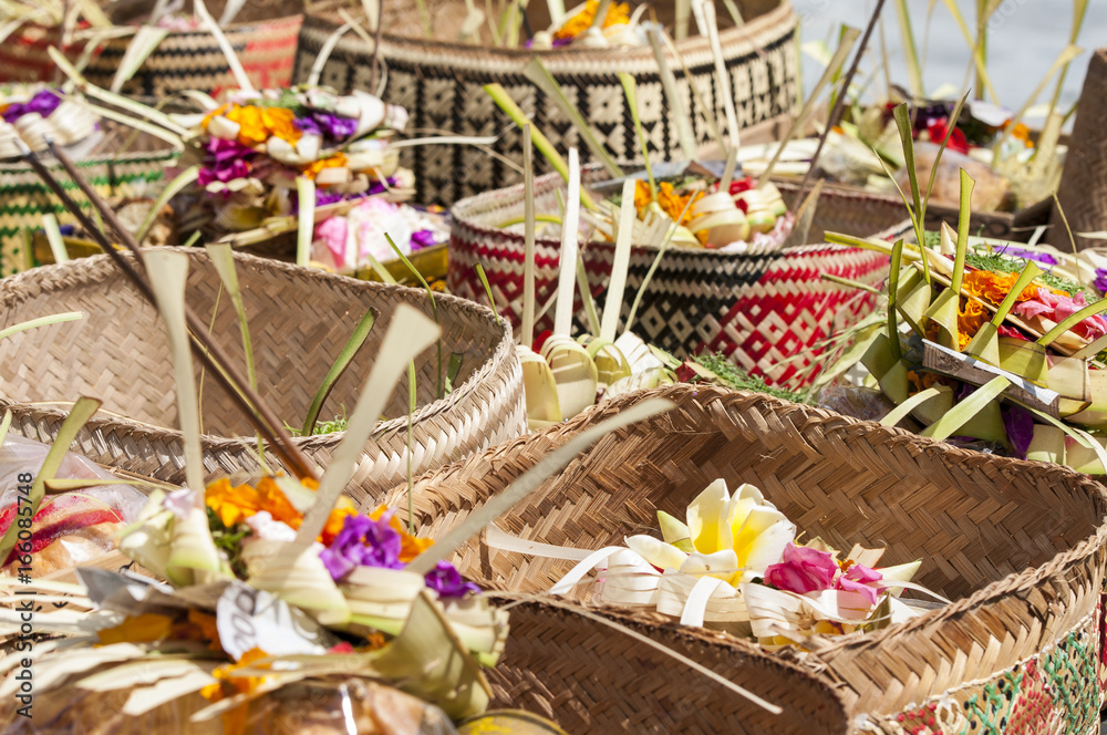 Balinese Traditional Offering hinduism buddhism religion Stock Photo ...