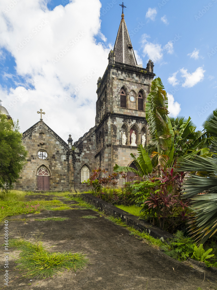 Karibik, kleine Antillen, Departement Guadeloupe, Dominica, Hauptstadt Roseau, historische Kathedrale 