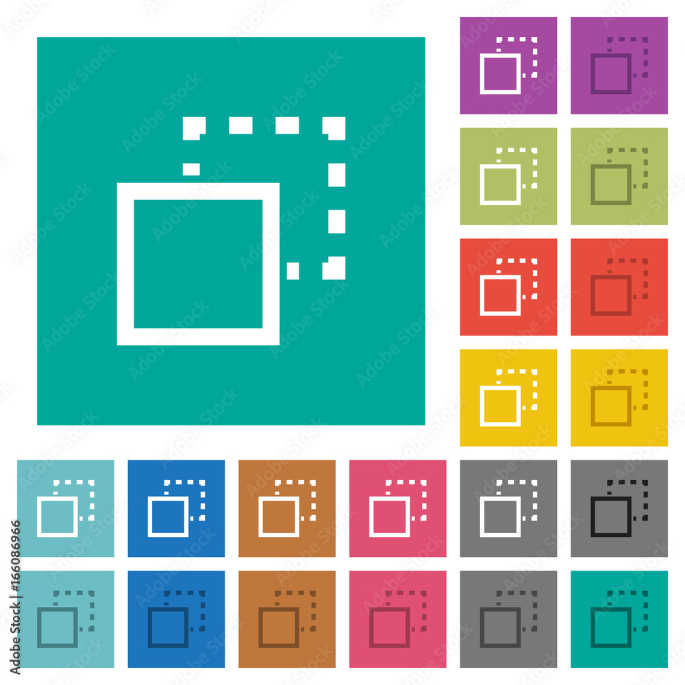 Send element to back square flat multi colored icons Send element to back square flat multi colored icons