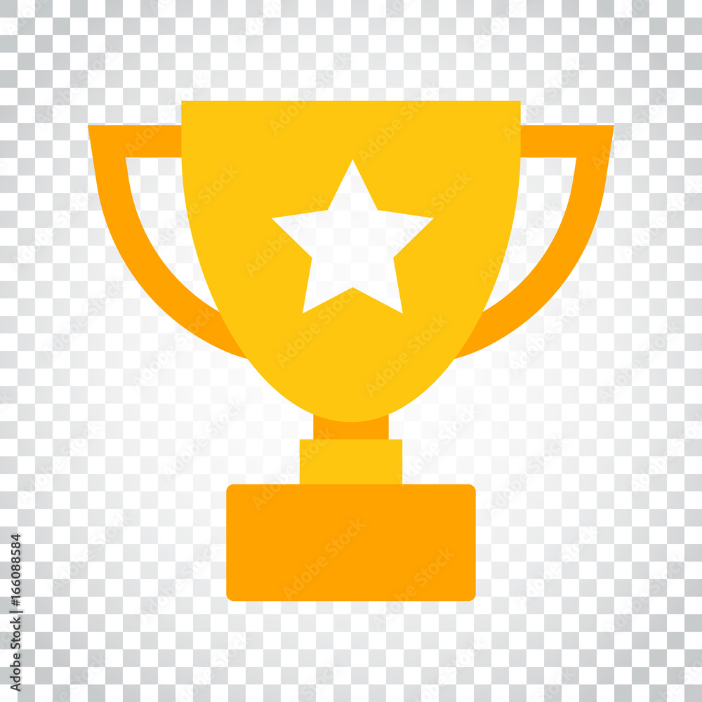 Trophy cup flat vector icon. Simple winner symbol. Gold illustration on isolated background. Simple business concept pictogram. Trophy cup flat vector icon. Simple winner symbol. Gold illustration on isolated background. Simple business concept pictogram.