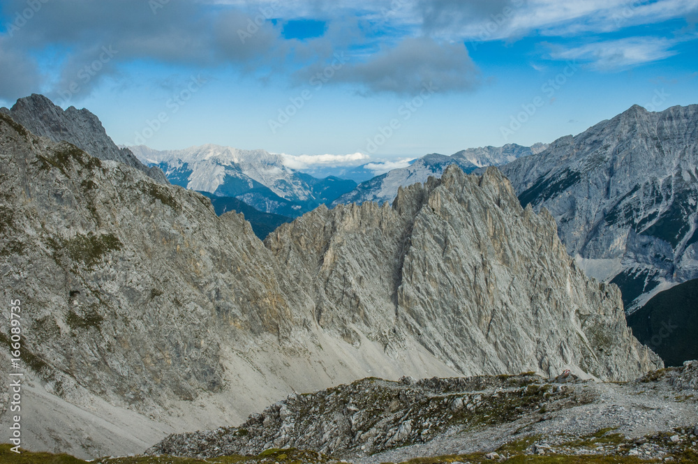 Mountain range detail in Innsbruck
