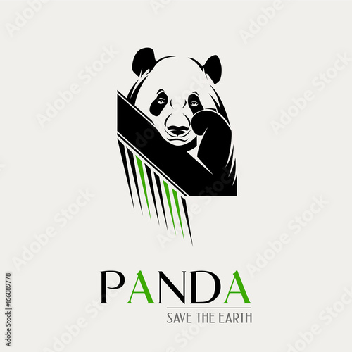 Fototapeta Naklejka Na Ścianę i Meble -  Panda vector illustration icon