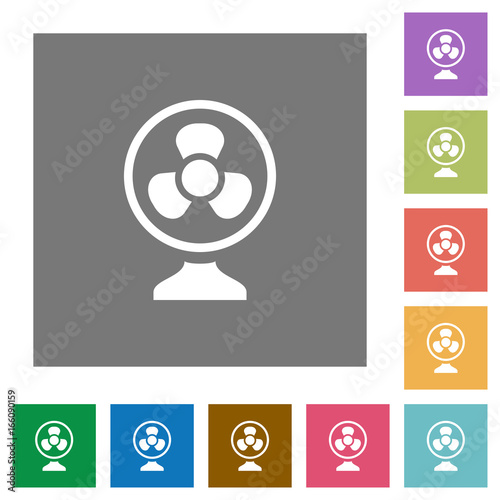 Table fan square flat icons