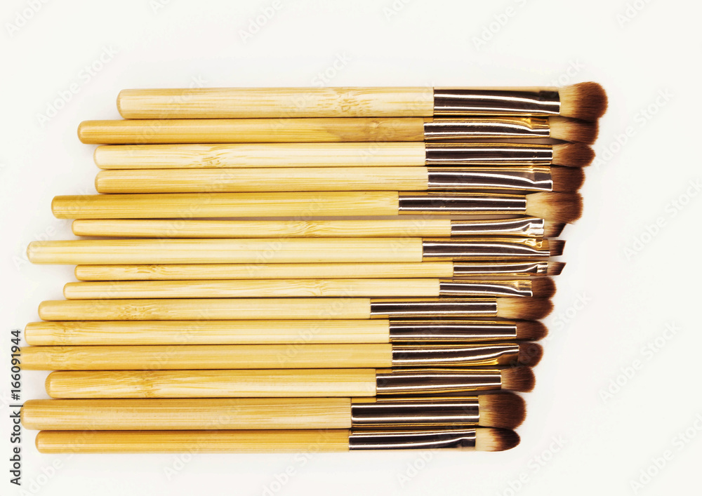 Obraz premium Brushes for make-up bamboo