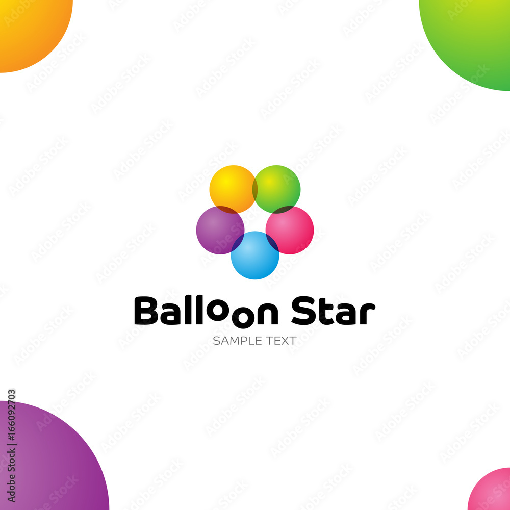 Balloon Star Logo Template