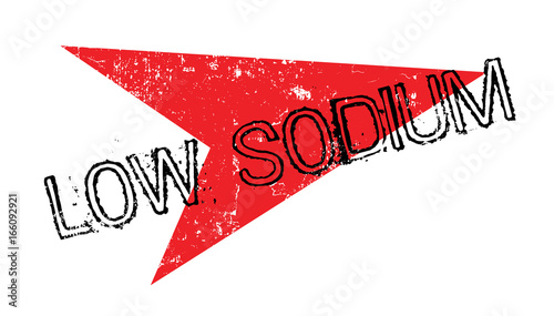 Low Sodium rubber stamp. Grunge design with dust scratches. Effects can be easily removed for a clean, crisp look. Color is easily changed.