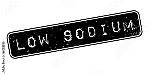 Low Sodium rubber stamp. Grunge design with dust scratches. Effects can be easily removed for a clean, crisp look. Color is easily changed.