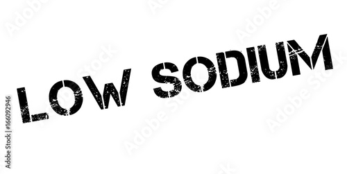 Low Sodium rubber stamp. Grunge design with dust scratches. Effects can be easily removed for a clean, crisp look. Color is easily changed.