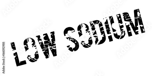 Low Sodium rubber stamp. Grunge design with dust scratches. Effects can be easily removed for a clean, crisp look. Color is easily changed.
