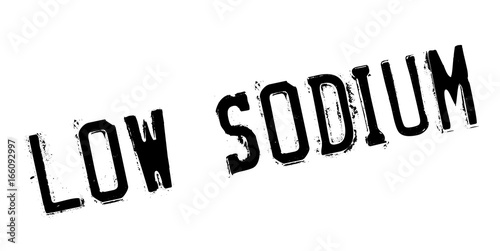 Low Sodium rubber stamp. Grunge design with dust scratches. Effects can be easily removed for a clean, crisp look. Color is easily changed.