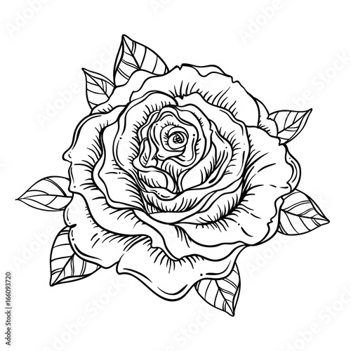 Lady of Sorrow. Devotion to the Immaculate Heart of Blessed Virgin Mary, Queen of Heaven. Vector illustration isolated on white. Coloring book for adults.