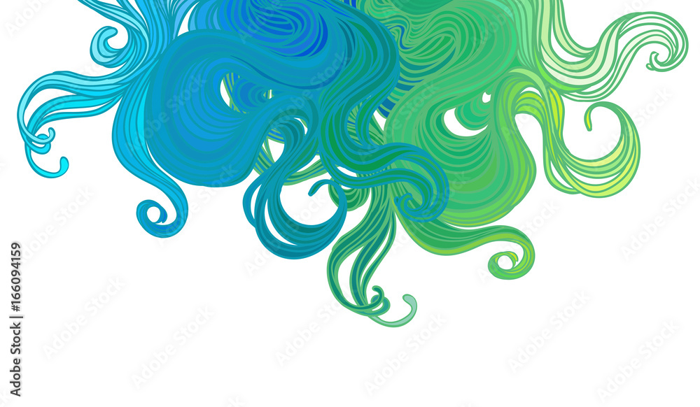 Vector pink abstract hand-drawn pattern with waves and clouds. Stylish illustration in boho style isolated on white. Fabrics, textiles, paper, wallpaper. Retro hand drawn ornament. Vector pink abstract hand-drawn pattern with waves and clouds. Stylish illustration in boho style isolated on white. Fabrics, textiles, paper, wallpaper. Retro hand drawn ornament.