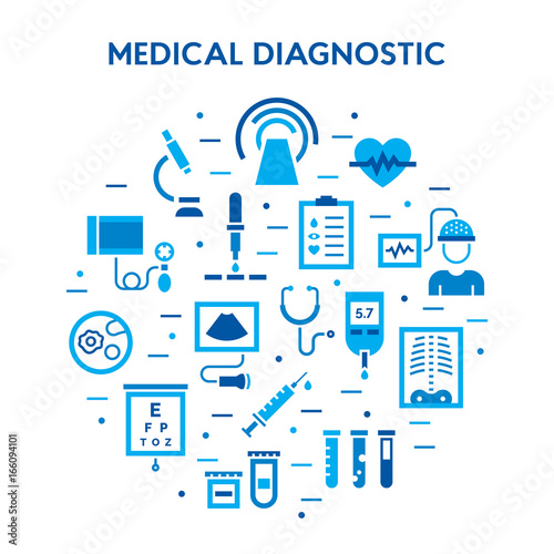 Medical Diagnostic Vector Icon Set